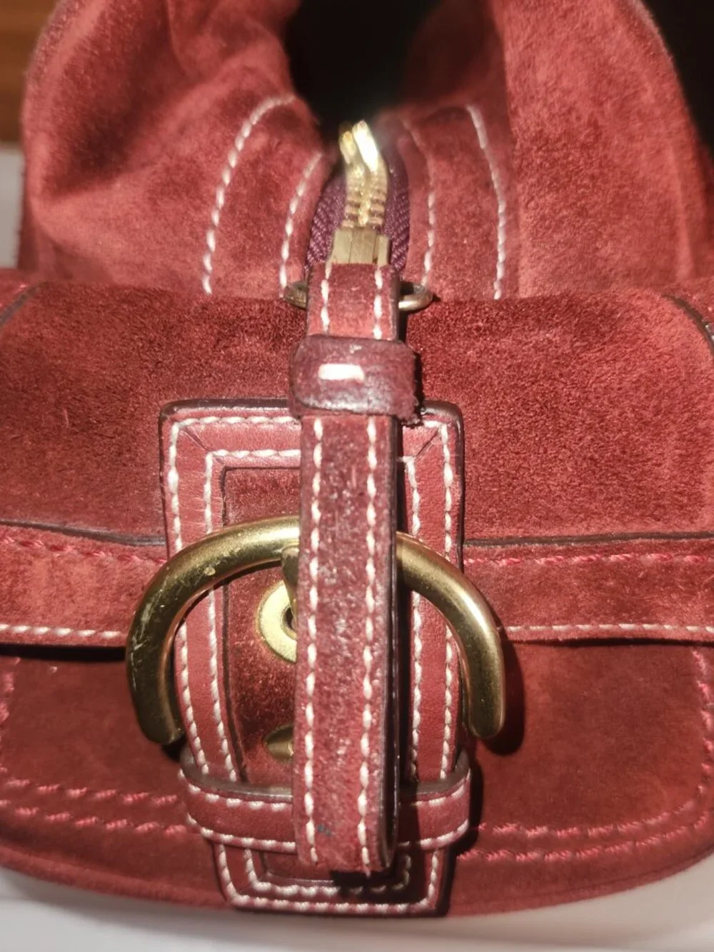 Vintage Y2K Coach Soho Mia - Burgundy Suede Style 10061 Y2K Pristine
